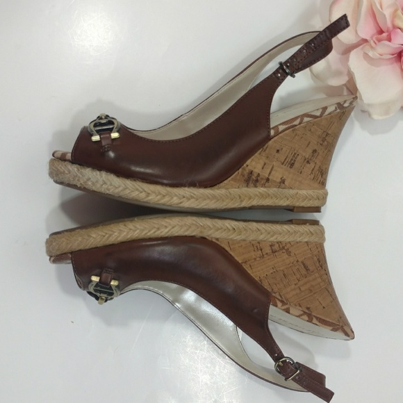 Etienne Aigner Olexa Peep Toe Wedges - Picture 5 of 8